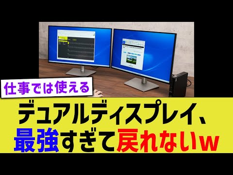 デュアルディスプレイ、最強すぎて戻れないw