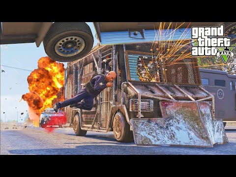 GTA 5 ARMORED BOXVILLE CRASHES HARD POLICE CHASE EP. 2 - IMPACT COMPILATION - DESTRUCTION