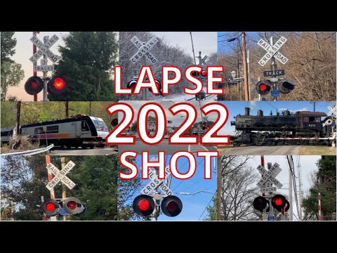 LAPSE SHOT - American Railroad Crossing Compilation 2022