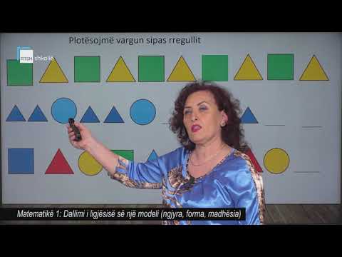 Matematikë 1 - Dallimi i ligjësisë së një modeli  (ngjyra, forma, madhësia)