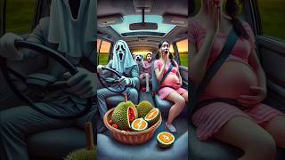❤️ Evolution of ghost: Ghost riding car with her family 🥰 5 #cat #cute #love #shorts