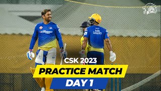 CSK 2023 - All CSK Players First Practice Match For IPL 2023 | Day 1