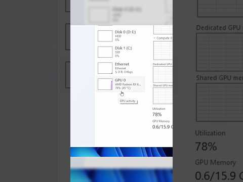 How To See GPU Temperature... #windows #shortcut