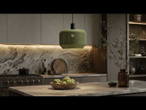 Luminária Pendente Mariana Artesanal com Textura Decorativa — vídeo
