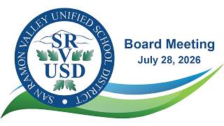 07-28-2026 SRVUSD Board of Education Meeting
