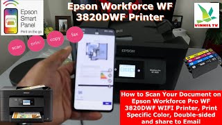 How to Scan Your Document on Epson Workforce WF3820DWF Printer, Print Double-Side, & Share to Email