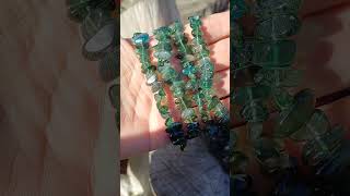 Apatit modrozelený náramek