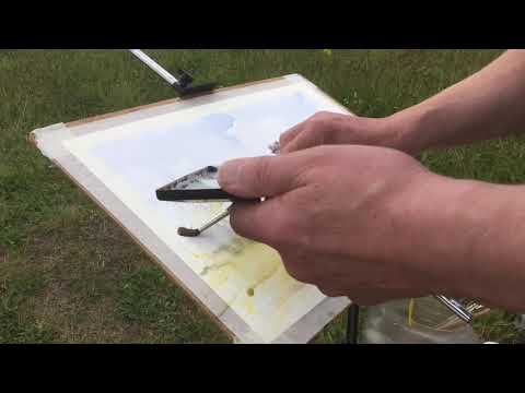 Outdoor Painting Rural Scene with Church, Norfolk, England