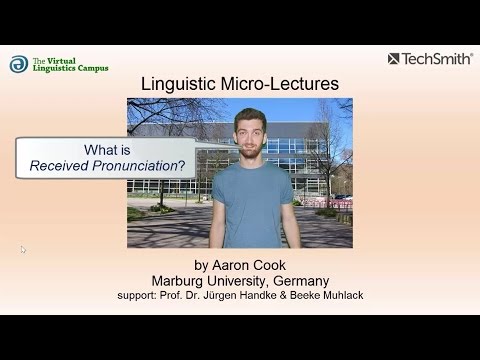 VAR_023 - Linguistic Micro-Lectures: Received Pronunciation (RP)