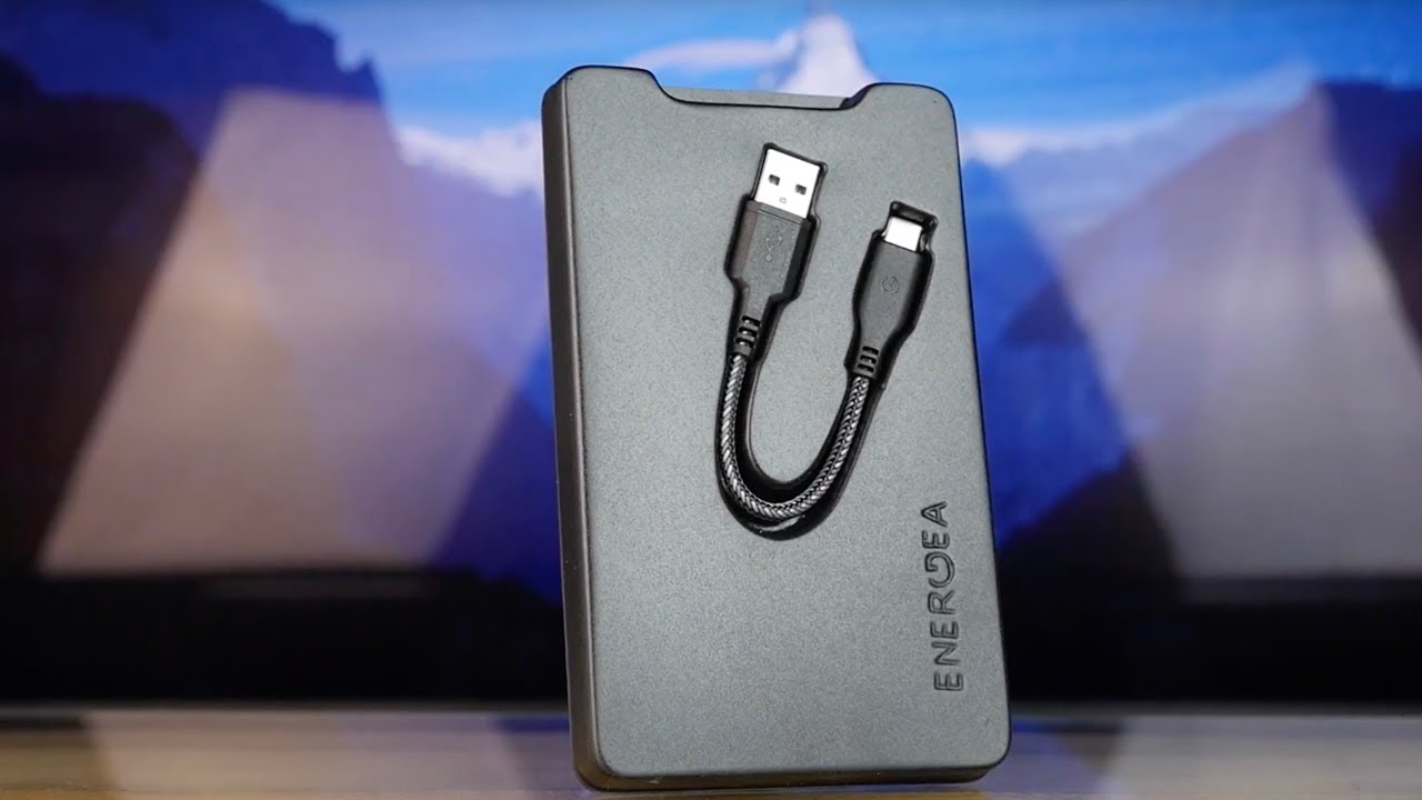 Kабель Energea NyloTouch 16cm USB-C to USB-A (Black) video preview