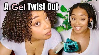 A Twist Out Using Gel on Natural Hair #naturalhair #type4hair #hairstyles #twostrandtwist