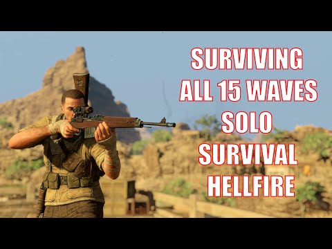 Surviving All 15 Waves - Solo Survival - Sniper Elite III ( 3 ) - HELLFIRE Gameplay Walkthrough