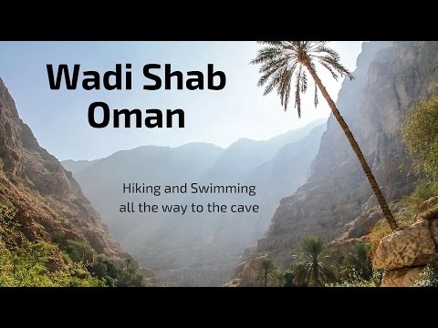 Swimming in Wadi Shab, Oman