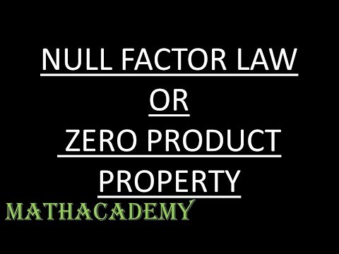 Null Factor Law | Quadratics | Algebra 