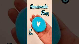 Homemade clay 😲🌈 No glue! how to make clay at home #shorts
