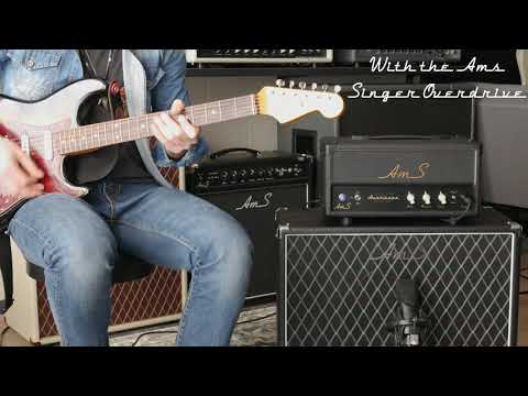 AMS Amplifiers Hurricane 20 stack custom finish green | Reverb