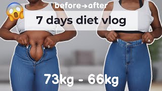 How I lost 7kg (15lbs) in 7 days ➡️ my weight loss diet vlog