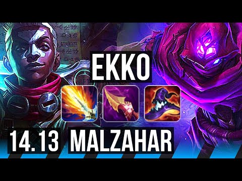 EKKO vs MALZAHAR (MID) | 12/1/6, Rank 7 Ekko, Legendary | EUW Challenger | 14.13