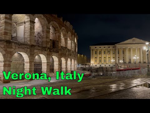 Verona Italy Night Tour [4K]