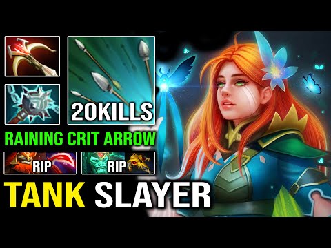 TANK SLAYER Raining Crit Arrow 1 Ulti DELETED with Daedalus Gleipnir Windranger EZ MMR Dota 2