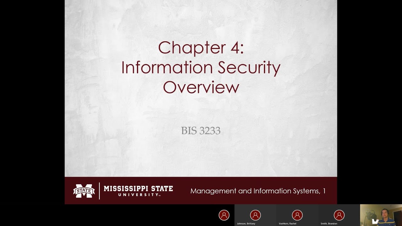 BIS 3233 - Chapter 4: Information Security and Risk Analysis