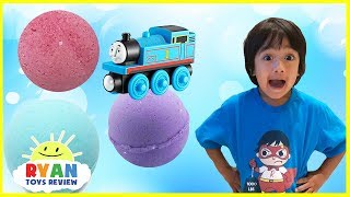 Thomas and Friends Bath Balls Japanese Surprise Toys Train Bubbles Ryan ToysReview