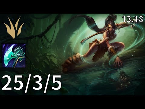 Nidalee Jungle vs Lillia - EUW Master | Patch 13.18