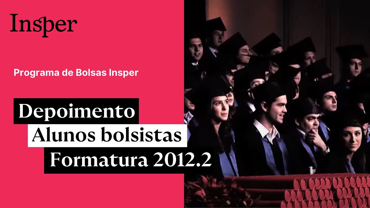 Depoimento de Alunos Bolsistas na Formatura 2012.2