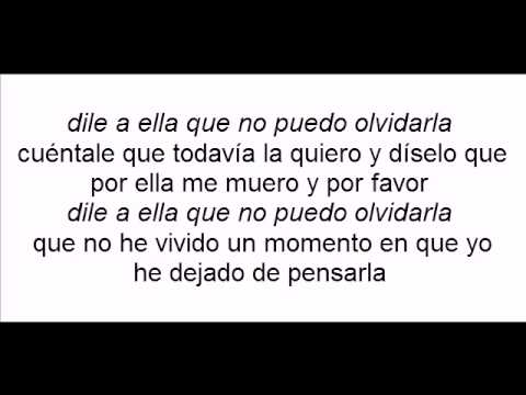 Dile a ella victor manuelle con letra