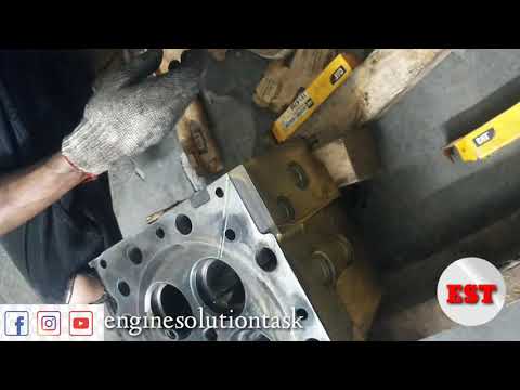 Caterpillar G3516A Cylinder Head Rebuild | Cat Genset 1Cylinder Crushed |