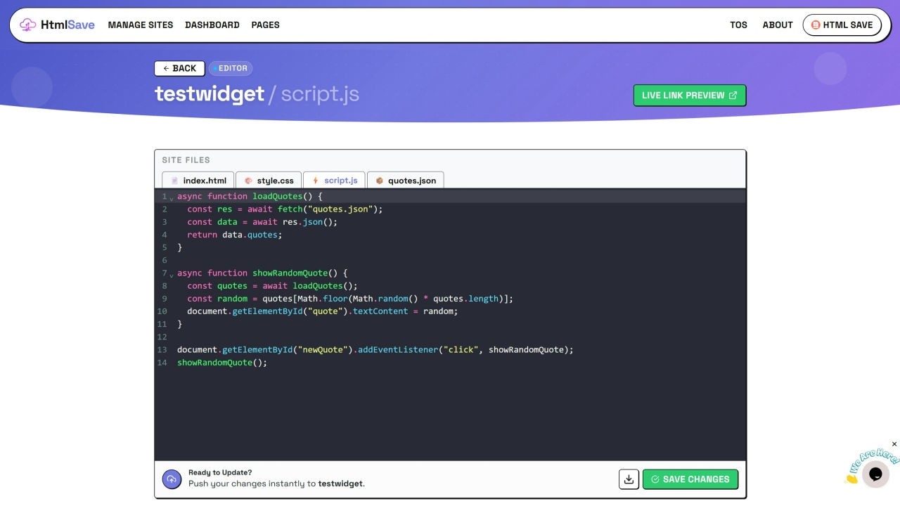 How to host HTML online with HtmlSave thumbnail