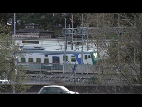 E464 Trenord+5 piano ribassato 1973 e 1965 - Monza - 01/04/2015