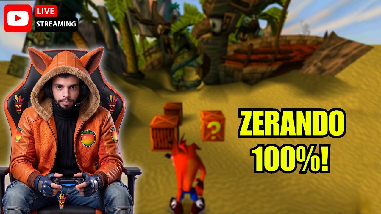 Crash Bandicoot : Clássico! 🦊💎HOJE É O DIA! Terminando os 100% (Ao Vivo)