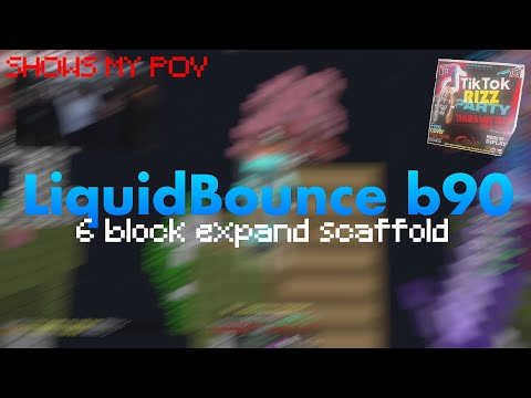 6-Block Expand Scaffold on MushMC | LiquidBounce b90