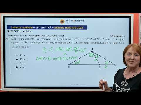 Rezolvare subiecte matematică Evaluare Nationala 2025