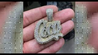 COCA VANGO ICED OUT 3D Two Tone "Coca" Diamond Pendant
