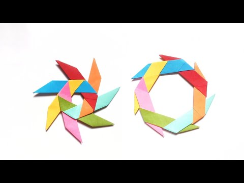 How to make easy transforming ninja star | easy origami | Ninja star