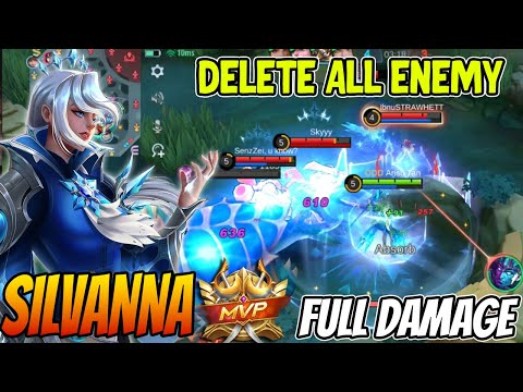 SILVANA BROKEN COMBO WITH FLICKER ENEMY AUTO DIE - Silvanna Best Build 2023 ~ MLBB