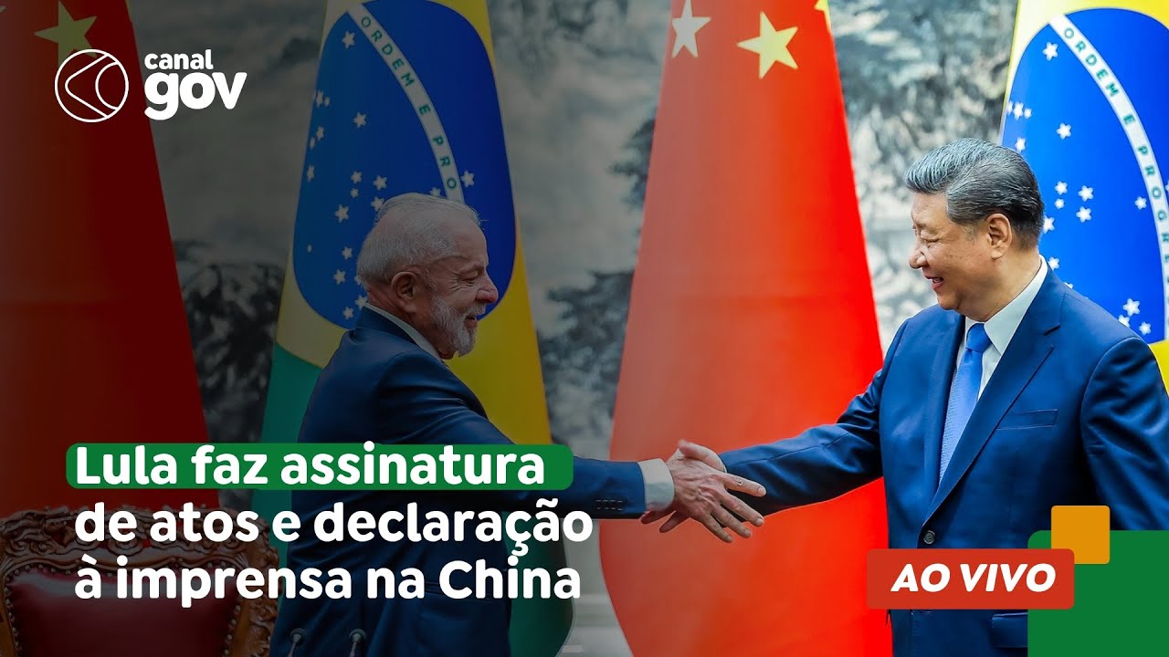 🔴 Lula faz assinatura de atos e declaração à imprensa na China