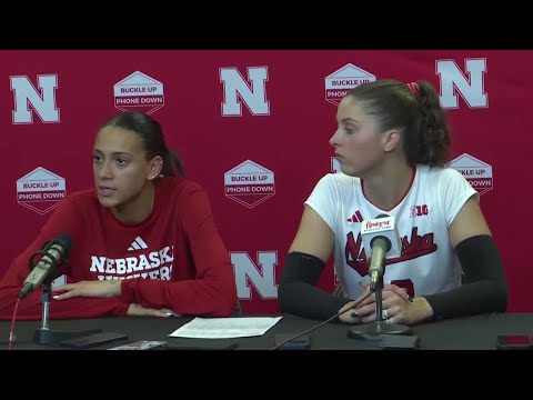 Huskers Post Game Press Conference (Neb. Volleyball vs. Wisconsin): Harper Murray & Merritt Beaso...