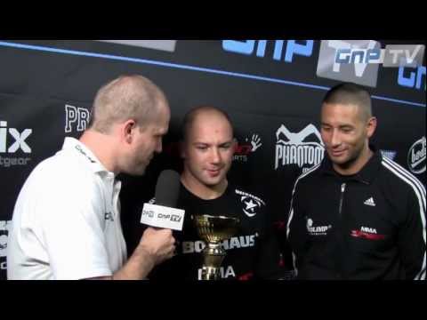 Rafal Lewon und Nils Schlaegel im Post-Fight Interview