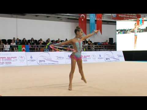 Istanbul Rhythmic Cup 2015 Filoniuk Daria 2004 category A Hoop