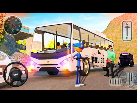 Prison Police Car Transport - Mobil Mobilan Bus ( Stickman ) - Android Gameplay