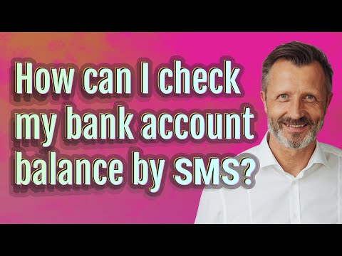 How can I check my bank account balance by SMS?