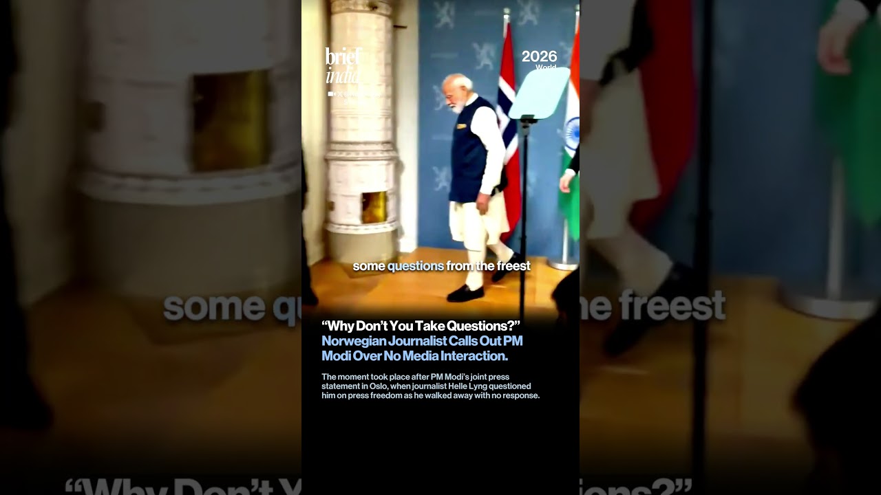 Norwegian Journalist Questions PM Modi Over Press Freedom During Oslo Visit.