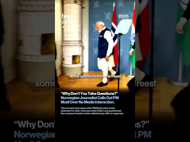 Norwegian Journalist Questions PM Modi Over Press Freedom During Oslo Visit. SDDEFAULT Thumbnail