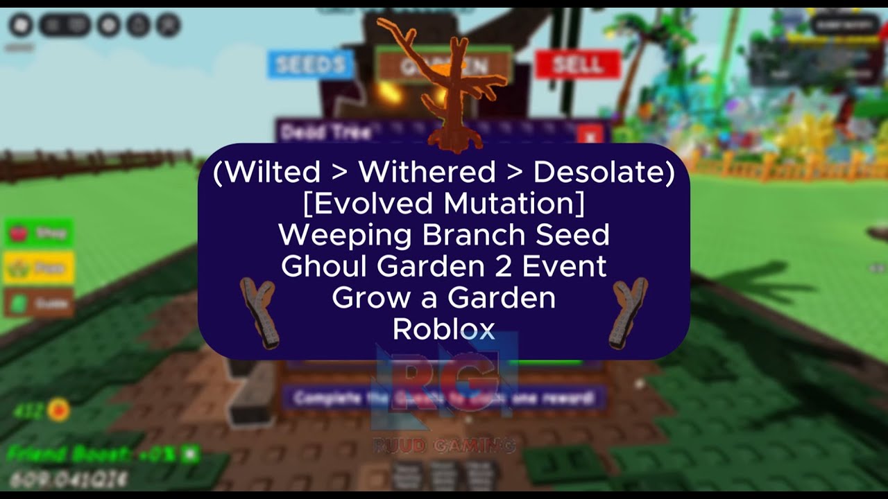 [Limited Seed] Weeping Branch Seed - Ghoul Garden 2 Event - Grow a Garden - Roblox Gameplay #viral
