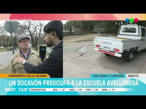 Escuela Avellaneda: preocupación por un socavón