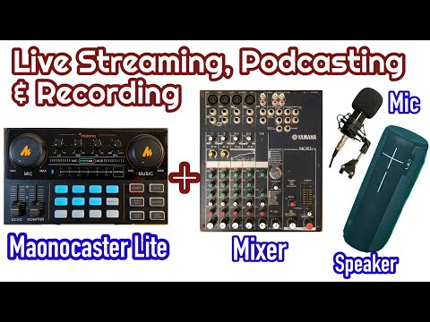 Maonocaster Lite to Mixer for Live Stream, Podcasting & Recording Set up - ENGLISH