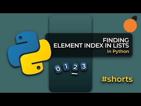 Python find in list. Index Python. Finding your element.